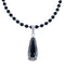 Sterling Silver Navajo Onyx Bead Necklace AX128217